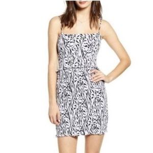 AFRM NWT zebra print body con tank top dress XL